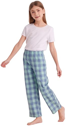 HiddenValor Big Girls Lightweight Woven Cotton Pajama Lounge Pants with Pockets2
