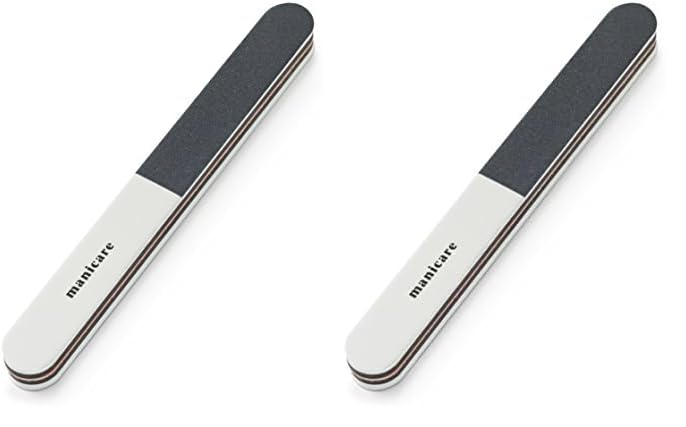 Manicare Nagelpolierfeile, 3-stufig, zum Formen, Entfernen von Kanten und Polieren der Nägel, einfach verwendbares Maniküre-Werkzeug, robuste, gepolsterte Polierfeile (Packung mit 2)