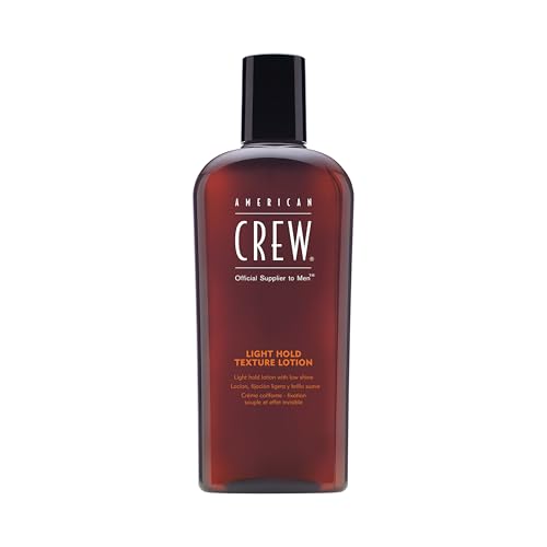 AMERICAN CREW – Light Hold Texture Lotion, 250 ml, Haarlotion für Männer, Haarprodukt mit leichtem Halt, Stylingprodukt für längeres und feines Haar, mit Ginseng & Lanolin