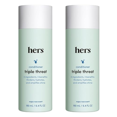hers Triple Threat Conditioner for Women - Thickening, Moisturizing, Reduces Shedding - Color Safe Hair Loss Conditioner - Napa Rose - 6.4 fl oz image 3