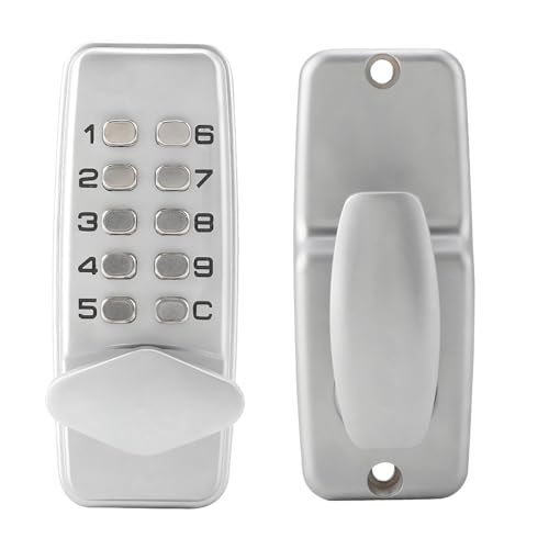 Verrou de porte mécanique sans clé, combinaison de code à 2 à 8 chiffres, serrure de porte d'entrée avec mot de passe, serrure à code poussoir, serrure à clavier pour la maison et le bureau