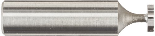 Keo 63030 High-Speed Steel Woodruff Keyseat Cutter, Uncoated (Bright) Finish, Round Shank, 1/2" Shank Diameter, 3/8" Cutter Diameter, 8 Straight Teeth, 3/32" Face Width #TOP1