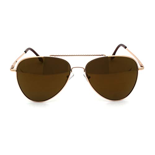 SA106 Mens Air Force Classic Officer Ornate Top Bridge Metal Rim Sunglasses
