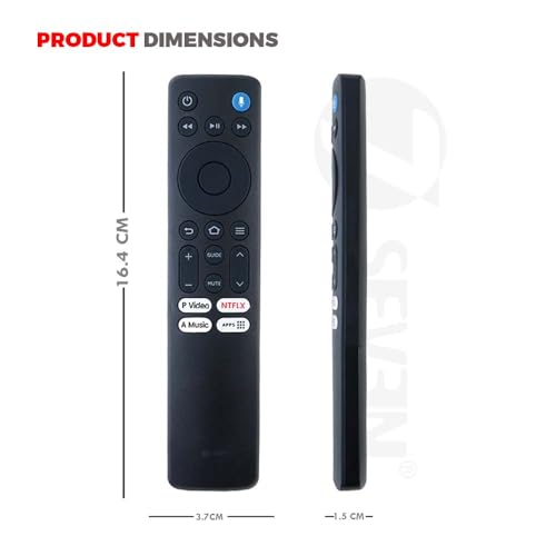 Image of 7SEVEN Compatible with Mi Redmi FireTv OS 7 Remote for L32R8-FVIN L43R8-FVIN L32MA- FVIN Model Suitable for F Series 32 43 Inch Television Bluetooth Voice Command Control - Pairing Must