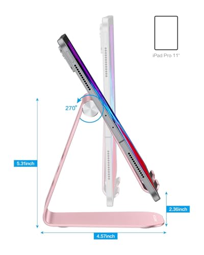 Support Tablette Réglable pour Éviter les Douleurs de Cou OMOTON Rose - 4