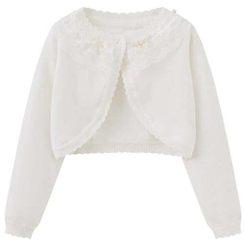 Winmany Baby Girl and Toddler Long Sleeve Cardigan Kids Knitted Lace Shrug Cardigan Sweater 1-8 Years