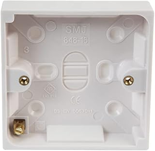 PRO ELEC PE01009 1-Gang White Surface Mount Pattress Box 16mm