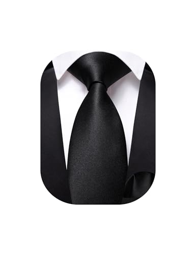 Image of Barry.Wang Boys Ties Pre-Tied Satin Solid Color Kids Tie Pocket Square Set Adjustable Formal Necktie Graduation School