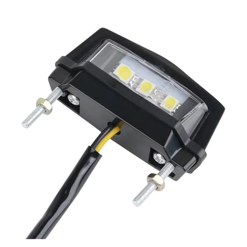 Support de plaque d'immatriculation de moto étanche avec éclairage LED 12V - 2