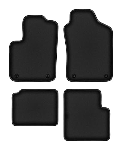 Tapis de sol en caoutchouc Fiat 500 Hybrid velours premium noir