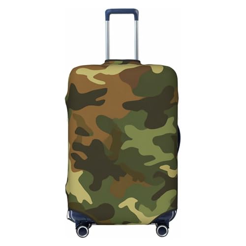 Camouflage Camo Elastic Travel Luggage Cover, Washable Spandex Suitcase Protector, Anti-Scratch Fits 18-32 Inch