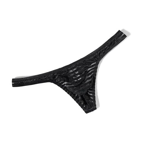 MuscleMate Men's Striped Thong Underwear Cover