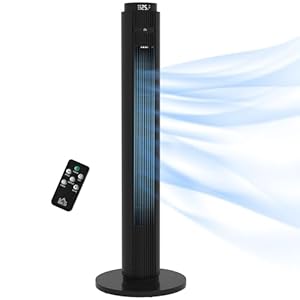 HOMCOM 824-076V90BK Turmventilator Schwarz