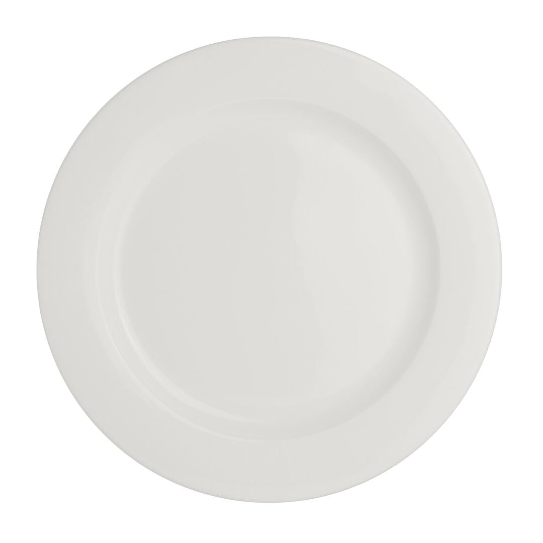 Steelite Monaco White Plate Flat Rim 8inch - 20.25cm, Case of 24