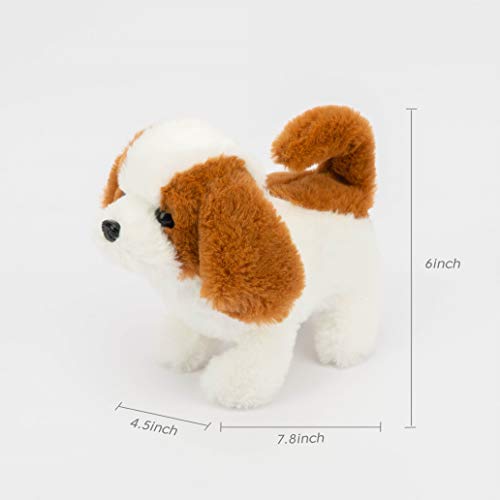 Plush White Labrador Electronic Interactive Toy Walking,Barking,Wagging Tail,Stretching Puppy Dog 7 Inches Gifts for Kids (Saint Bernard) - Thumbnail 6