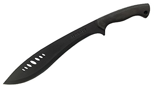 Schrade SCHKM1 Large Full Tang Kukri Machete Fixed Blade Safe-T-Grip - (Polyester Sheath)
