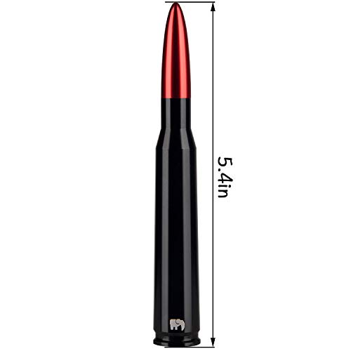 Image of ONE250 Bullet Style Antenna, Compatible with Harley Davidson Motorcycles All Models (1998-2024) - Will fit Any Harley Davidson Street Glide, Road Glide, Road King or Electra Glide (Red)