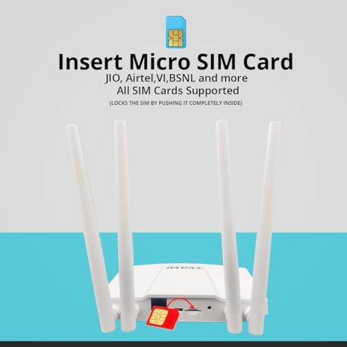 VELVU WRV-750 5G & 4G Mobile Sim Based Wi-Fi Router with Four Antenna | Plug and Play | Support, NVR, DVR, WiFi Camera and All 4G sim WiFi Router - Image 3