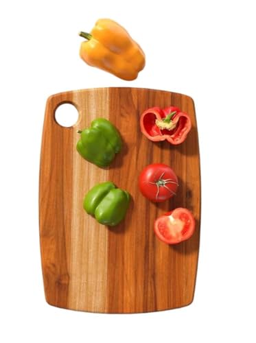 Image of Sensilo Chopping Cutting Board Vegetable,Fruit,Bread & Durable Safe & Heavy Duty, (35L x 25W cm, Teak Deluxe)