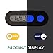 CyperFair Car Clock, 2 in 1 Night-Lighting LED Screen with Temperature Display, Adjustable Angle Dashboard Clock with Fixed Base, Self-Adhesive Switchable 12/24-hour Timing Device (Black)