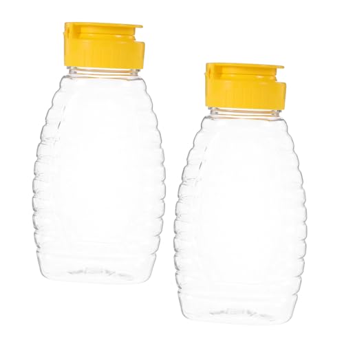 Mipcase 2pcs Syrup Dispenser Honey Jar Leakproof Design Mini Honey Squeeze Bottles for Boys and Girls Squeeze Bottles for Honey Sauce