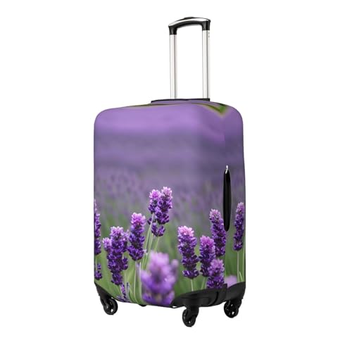 Purple Lavender Colored Flowers Print Luggage Suitcase Cover Protector Luggage Washable Covers With Concealed Zipper2
