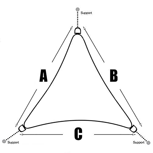 Voile d'ombrage triangle imperméable 4m auvent de jardin extérieur