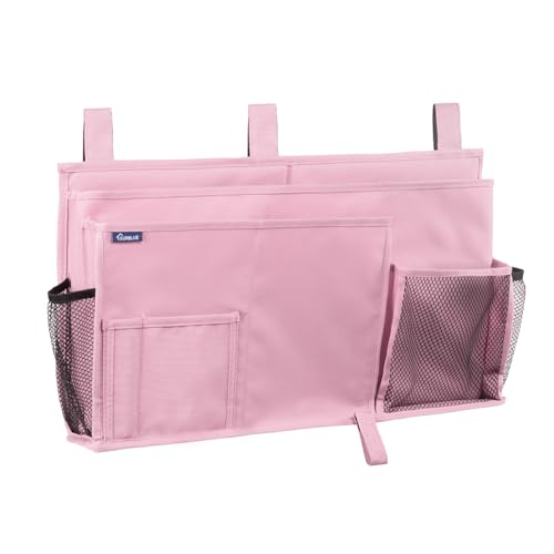 Image of Surblue Caddy Hanging Organizer Bedside Storage Bag for Bunk and Hospital Beds (Pink)