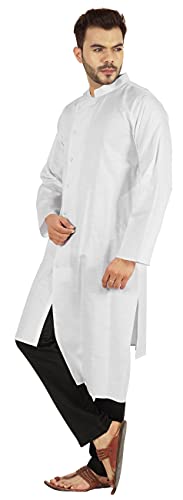 Pyjama Kurta indien homme ample blanc résolvant le manque de confort