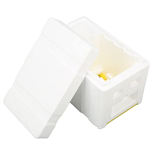 XFSLDOPRW Foam Queen Box Bee Colmena de espuma para apareamiento de abejas, mini caja de cría Queen para apicultura, mejor aislamiento con paneles deslizantes, caja de cría de abejas de