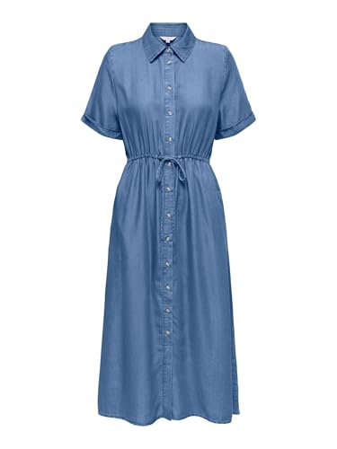 Robe chemise ONLY Onlcharis Life pour femme avec manches 2/4 en tissu fluide WVN CC