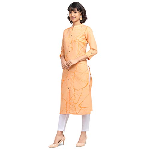 Image of NAINVISH Cotton Blend Kurti Kurta Pant | Kurta Set for Women | Women Kurta Pant Set | Kurta with Pant Set | Printed Kurta Pant Set