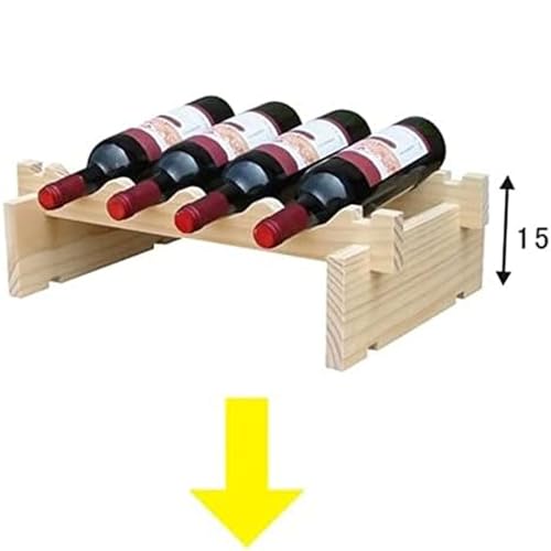 Soporte para botellas de vino de madera 3 niveles miniatura 3