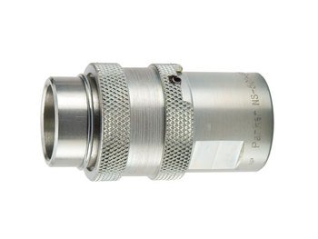 Parker Hannifin NS-1001-16FP Series NS Steel Non-Spill Hydraulic Quick Coupler with Locking Sleeve, Push-to-Connect, 1" Body Size, 1"-11 1/2 NPSF Thread Size, 3.70" Length
