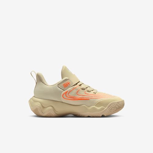 Nike Giannis Immortality 4 Little Kids' Shoes (Light Khaki/Alabaster/Total Orange/White)3