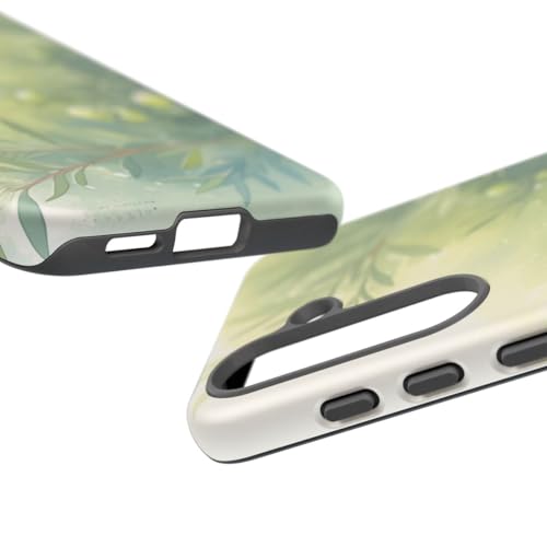 Coque Samsung S25 illustration botanique verte rigide mate - 3