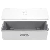 TOVINANNA Caja Escurridora para Cubiertos Bandeja Drenaje Organizador de Utensilios de Cocina de Plástico PP Color Blanco Perla para Almacenamiento y Secado Doméstico