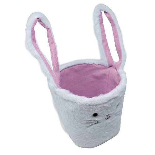 Image of Easter Bunny Plush Basket - Pink
