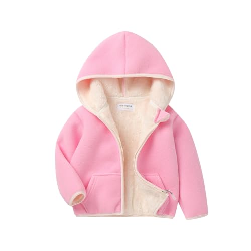 Image of Mud Kingdom Boys Girls Polar Fleece Jacket with Hood Winter Thick Warm Outerwear Funny Cartoon
