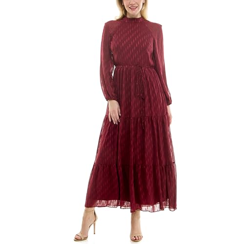 Image of Maison Tara Women's Printed Long Sleeve Maxi Dress
