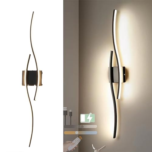 Lámparas de pared regulables con mando a distancia y carga USB de 28W 1