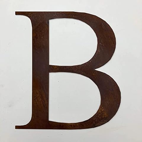 Personalised Classic 12" Tall Rusty Metal Letters Cover