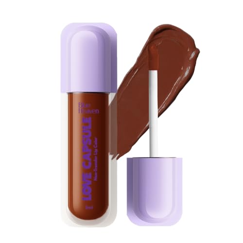 Image of Blue Heaven Love Capsule Non Transfer Lip Colour | Intense Color Payoff | Long Lasting | One Swipe Formula | Liquid lipstick Waterproof & Smudge Proof | Mocha Frappe, 5ml