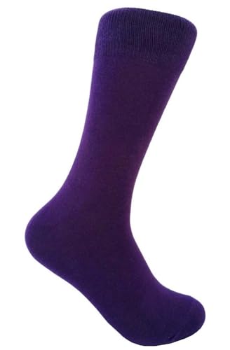 Men's Purple Dress socks,One size fits most men; Sock Size 10-13.