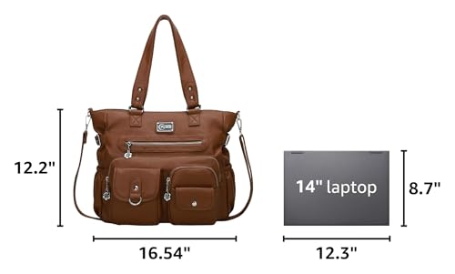 Image of KL928 Large Purses for Women Shoulder Bag Tote Handbags Stylish Vegan Leather Hobo Bags Ladies, A-Black-4 | Large