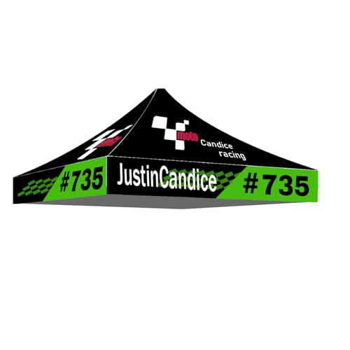 Custom Canopy Tent with Logo, 10X10 FT Personalized Pop Up Canopy with Wall Options for Farmers Market Business Trade Show Roller Bag Included (10X10 FT Only Canopy Top)