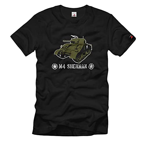 T-Shirt M4 Sherman noir vêtement camion véhicule militaire grande taille