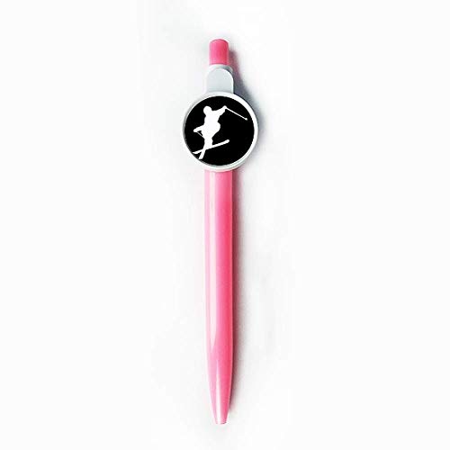 Stylo à bille rétractable ski bleu DIYthinker écriture fluide sport