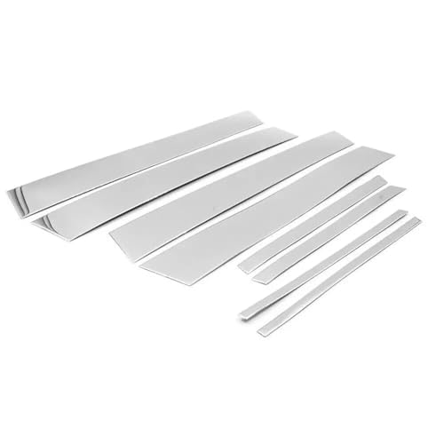 Molduras de ventanas plateadas para Toyota RAV4 XA40 embellecedores de postes protectores