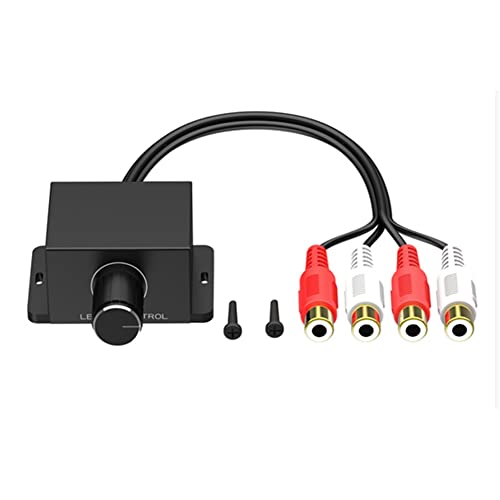 Lizusidtsy Car Audio Amplifier Bass Level Remote Volume Control Knob Male and Female Input and Output Car Volume Regulator Spare Parts